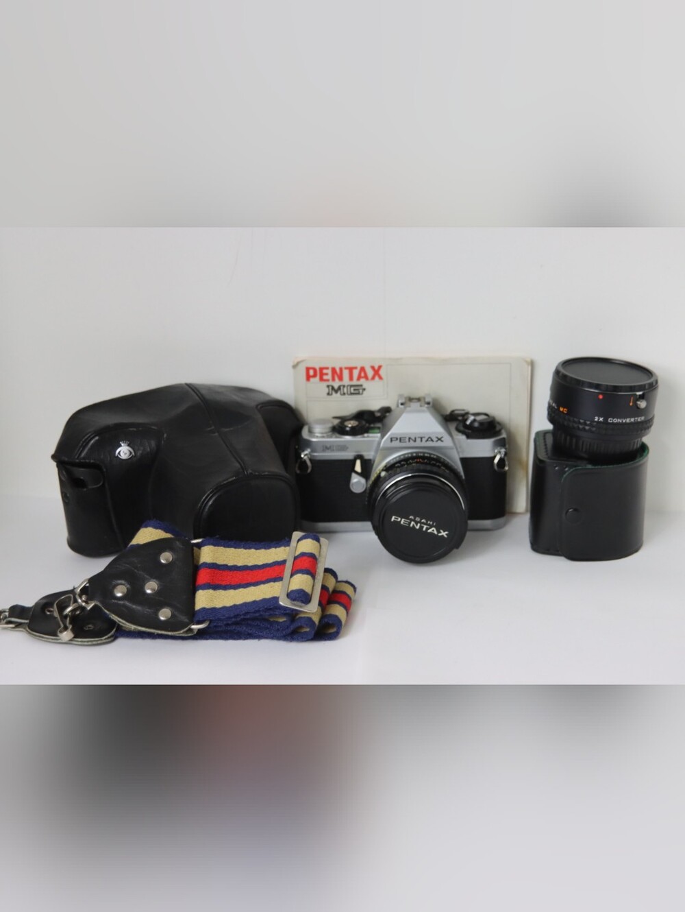 Pentax MG Film Camera with Accessories